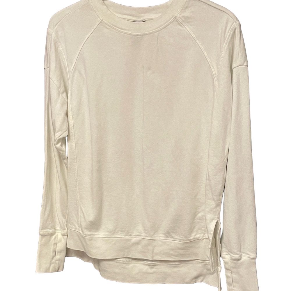 Women’s Sweaty Betty Oversize White Long Sleeve Lightweight Sweatshirt Size XS